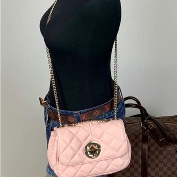 πNICE RARE PINK *KATE SPADE* QUILTED CHAIN BAGπ - Picture 4 of 9